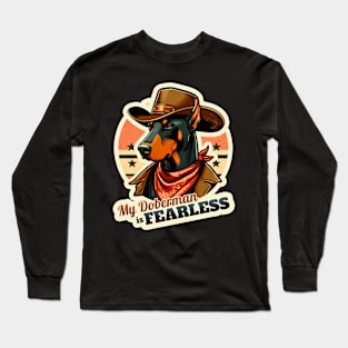 Cowboy Doberman Long Sleeve T-Shirt